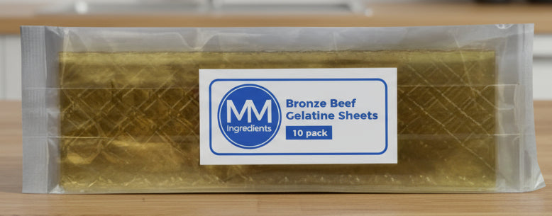 Packaged gelatine sheets from MM Ingredients
