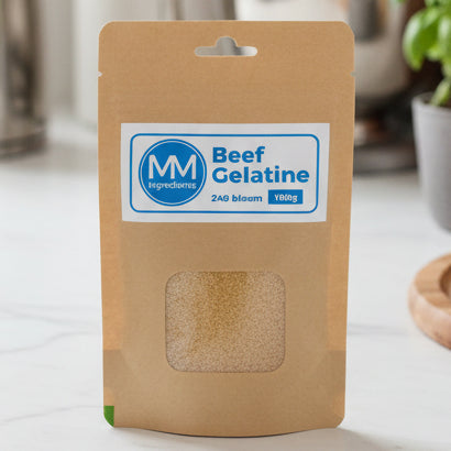 Pouch of Beef gelatine 240 Bloom from MM Ingredients