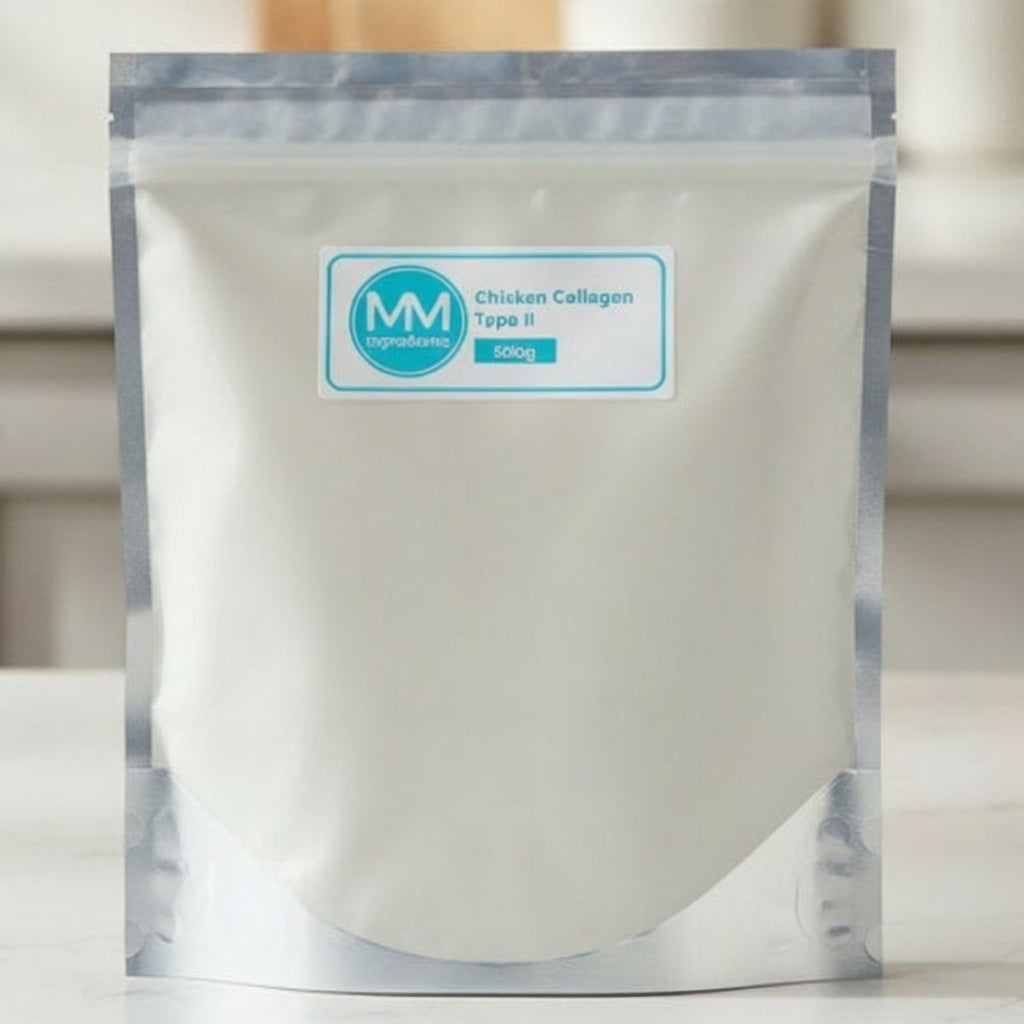 A pouch of Chicken Collagen Type 2 500g from MM Ingredients