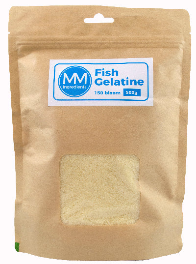 Fish gelatine 500g 150 bloom supplied by MM Ingredients