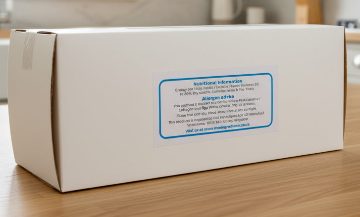Nutritional and allergen information on 1Kg boxesof leaf gelatine from MM Ingredients