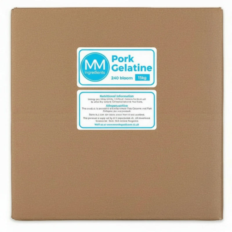 A 15Kg Box of Pork gelatine 240 Bloom from MM Ingredients