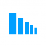 Blue bar chart on a white background