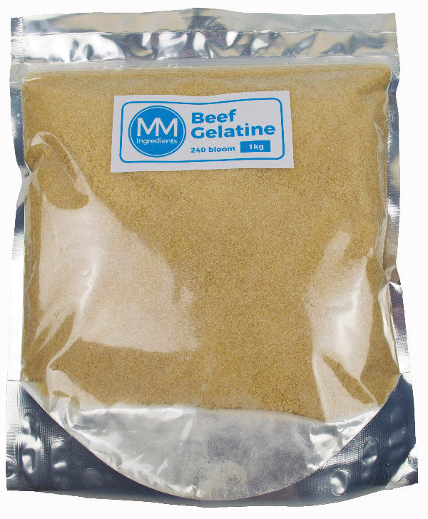 Beef gelatine 240 Bloom 1Kg from MM Ingredients 