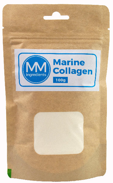 Pouch of powdered Marine Collagen 50g from MM Ingredients