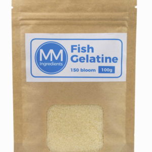 A pouch of Fish gelatine 100g 150 Bloom