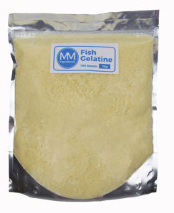 A pouch of Fish Gelatine 150 Bloom