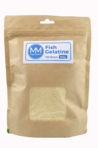 A pouch of Fish Gelatine 500g 150 Bloom