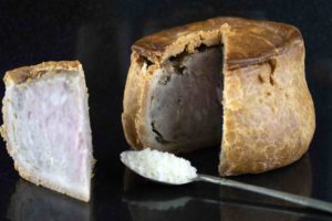 A pork pie made with the help of Gelatine