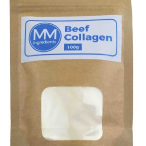 A pouch of Hydrolysed Beef Collagen 100g