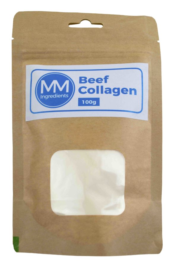 A pouch of Hydrolysed Beef Collagen 100g