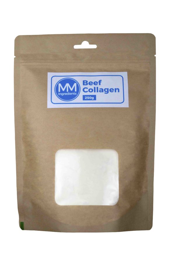 A pouch of Hydrolysed Beef Collagen 250g