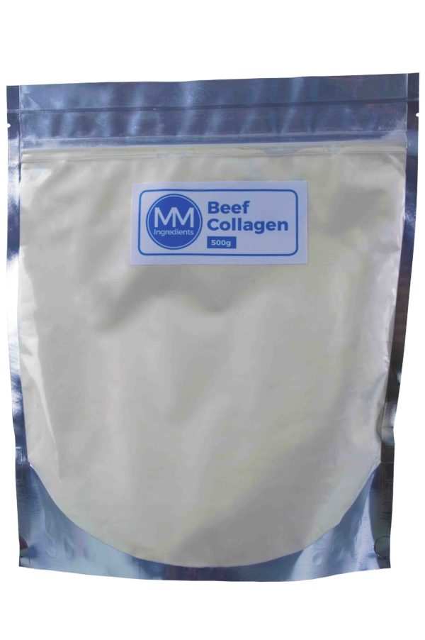 A pouch of Hydrolysed Beef collagen 500g