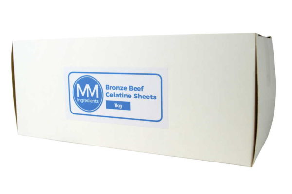 A box of sheet gelatine Beef Bronze 1Kg