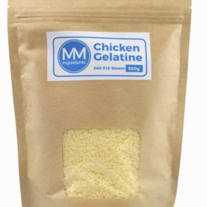 A pouch of Chicken gelatine 500g 240-310 bloom